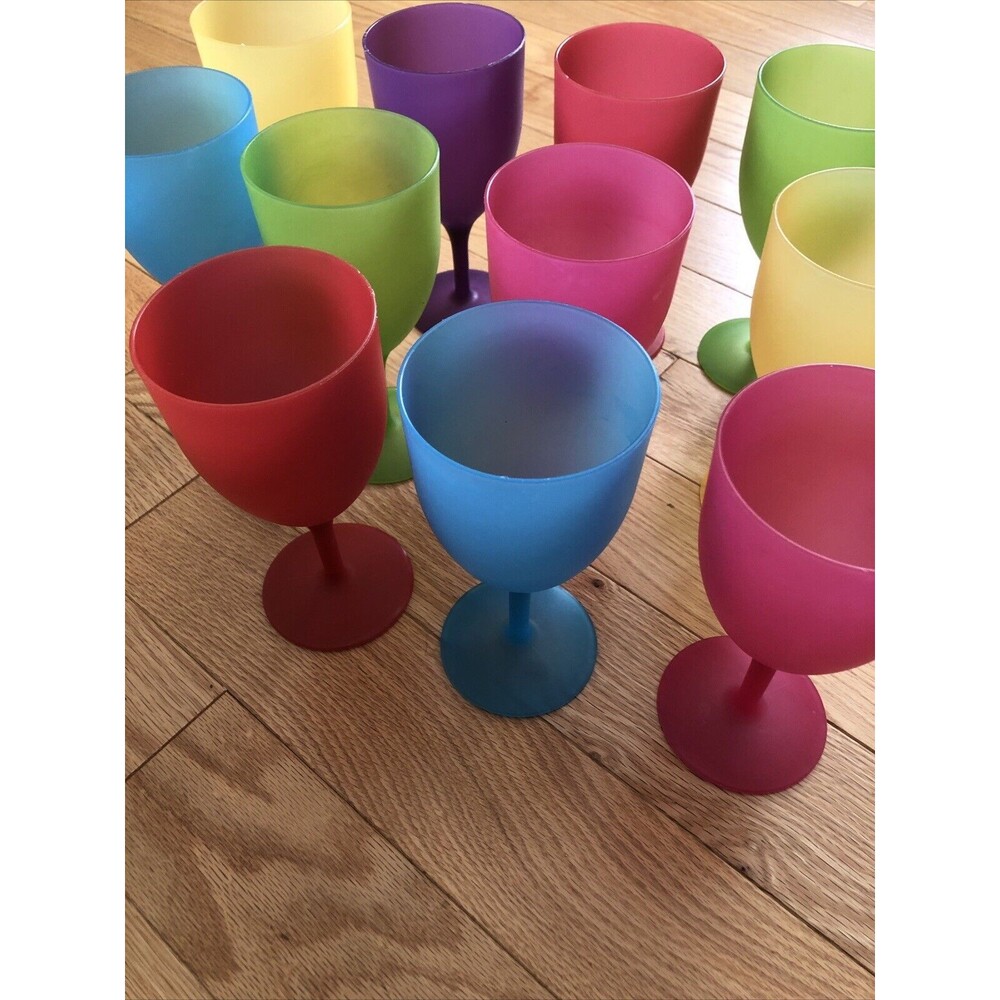 11pcs Cocktail Cups Plastic Margarita Glasses Bulk Party Drinking Glass 7 inches